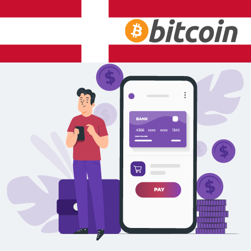 Dansk gambler laver en indbetaling på Bitcoin online casino