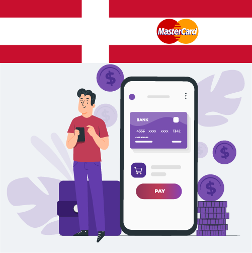 Dansk gambler laver en indbetaling på MasterCard online casino