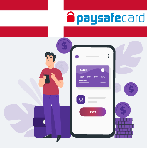 Dansk gambler laver en indbetaling på Paysafecard online casino