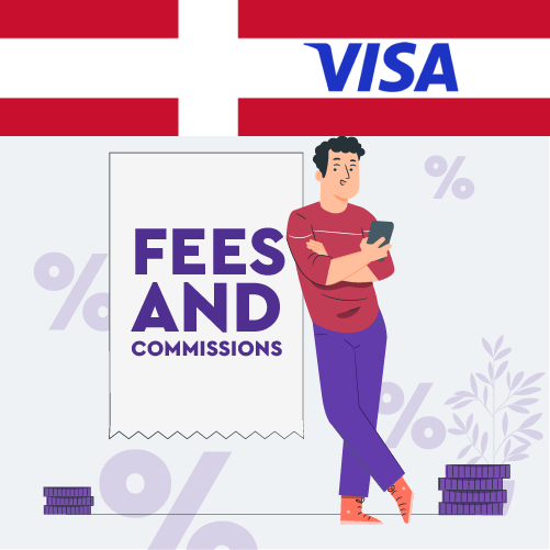 En gambler fra Danmark tjekker provisionen for ind- og udbetaling af penge på Visa online casino