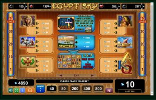 Egypt Sky spillemaskine detalje billede 1