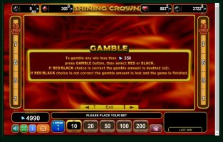 Shining Crown spillemaskine detalje billede 2