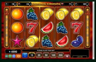 Shining Crown Spillemaskine Skærm