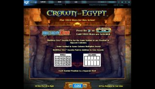 Crown of Egypt spillemaskine detalje billede 1