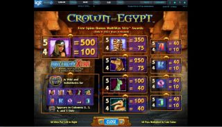 Crown of Egypt spillemaskine detalje billede 5