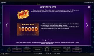 Joker Pro spillemaskine detalje billede 2