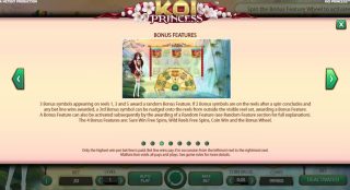 Koi Princess spillemaskine detalje billede 3