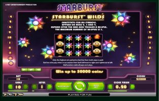 Starburst spillemaskine detalje billede 1