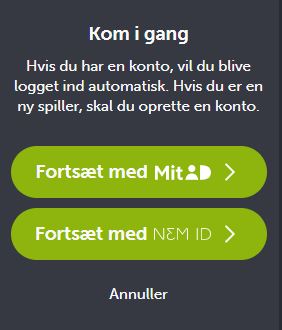 Registrering hos ComeOn Casino