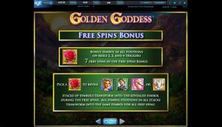 Golden Goddess spillemaskine detalje billede 4
