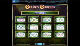Golden Goddess spillemaskine detalje billede 6