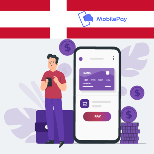 Dansk gambler laver en indbetaling på MobilePay online casino