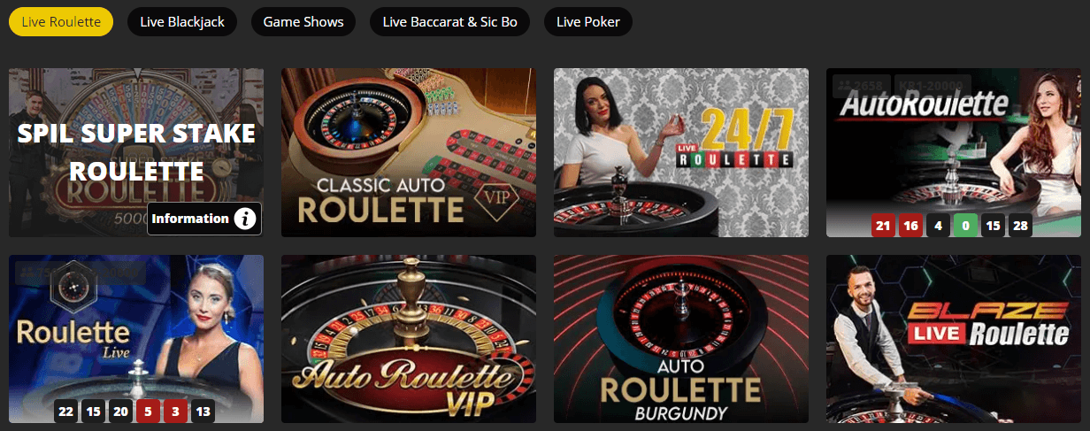 Live Casino Dansk777