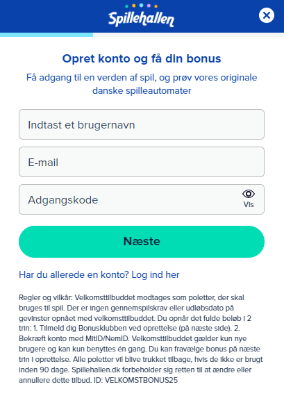 Spillehallen DK Login nu: Få 75 kr. Gratis - Anmeldelse 2024