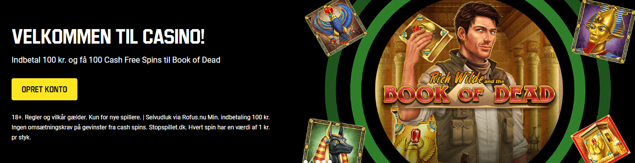 Få 100 gratis spins hos Unibet casino, når du tilmelder dig
