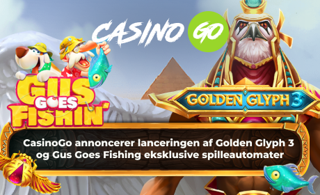 CasinoGo annoncerer lanceringen af ​​Golden Glyph 3 og Gus Goes Fishing eksklusive spilleautomater
