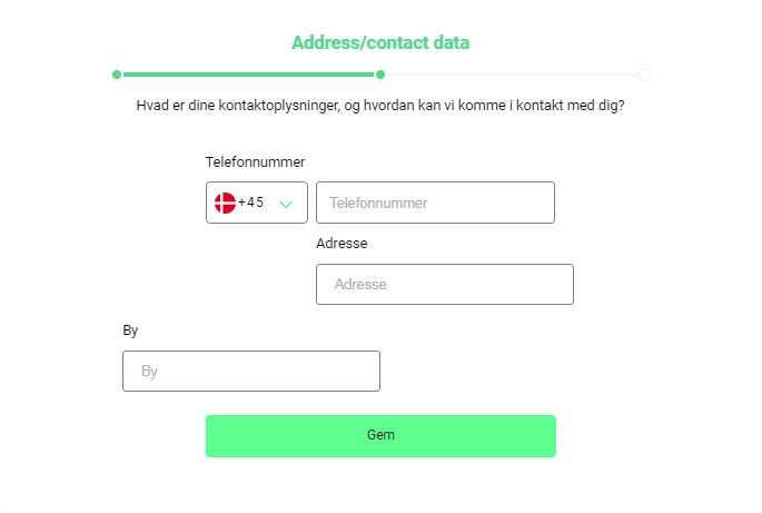 Hvordan får man en bonus hos One Casino trin 3