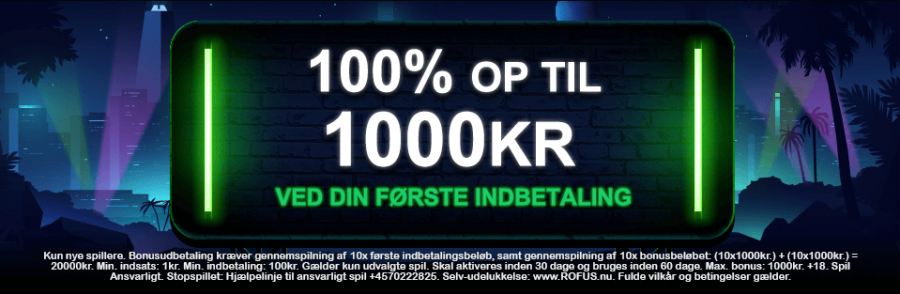 Mr Vegas Casino har forberedt en velkomstbonus op til 1000 kr
