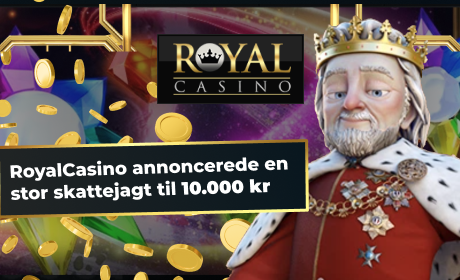 RoyalCasino annoncerede en stor skattejagt til 10.000 kr