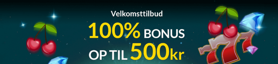 Velkomstbonus for nye EUcasino-kunder vil øge dit indskud med 100% op til 500 kr
