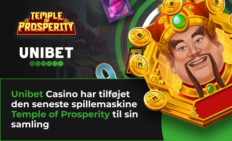 Unibet Casino har tilføjet den seneste spillemaskine Temple of Prosperity til sin samling