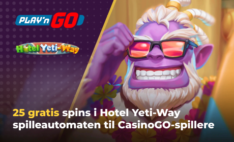 25 gratis spins i Hotel Yeti-Way spilleautomaten til CasinoGO-spillere