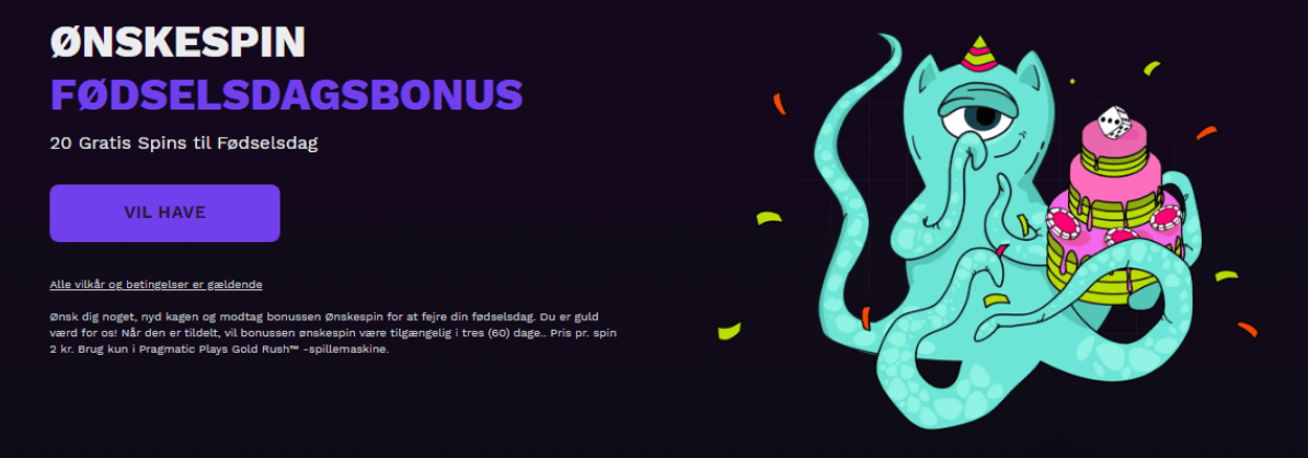Din fødselsdagsgave fra Casino999: 20 gratis spins Din fødselsdagsgave fra Casino999: 20 gratis spins