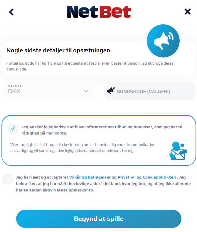 Hvordan får man en bonus hos NetBet casino Trin 5 Hvordan får man en bonus hos NetBet casino Trin 5