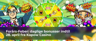 Forårs-Feber: daglige bonusser indtil 28. april fra Kapow Casino